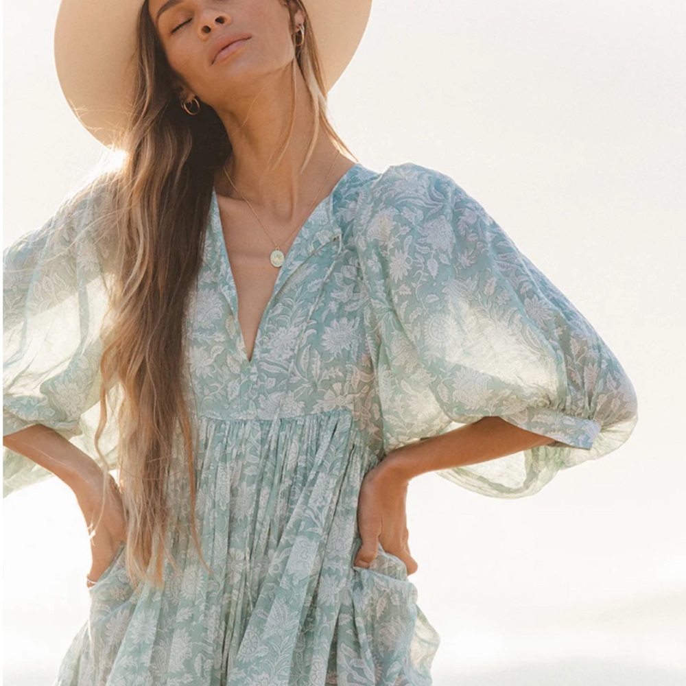 Daughters of India Kyra Midi Dress Jade Small